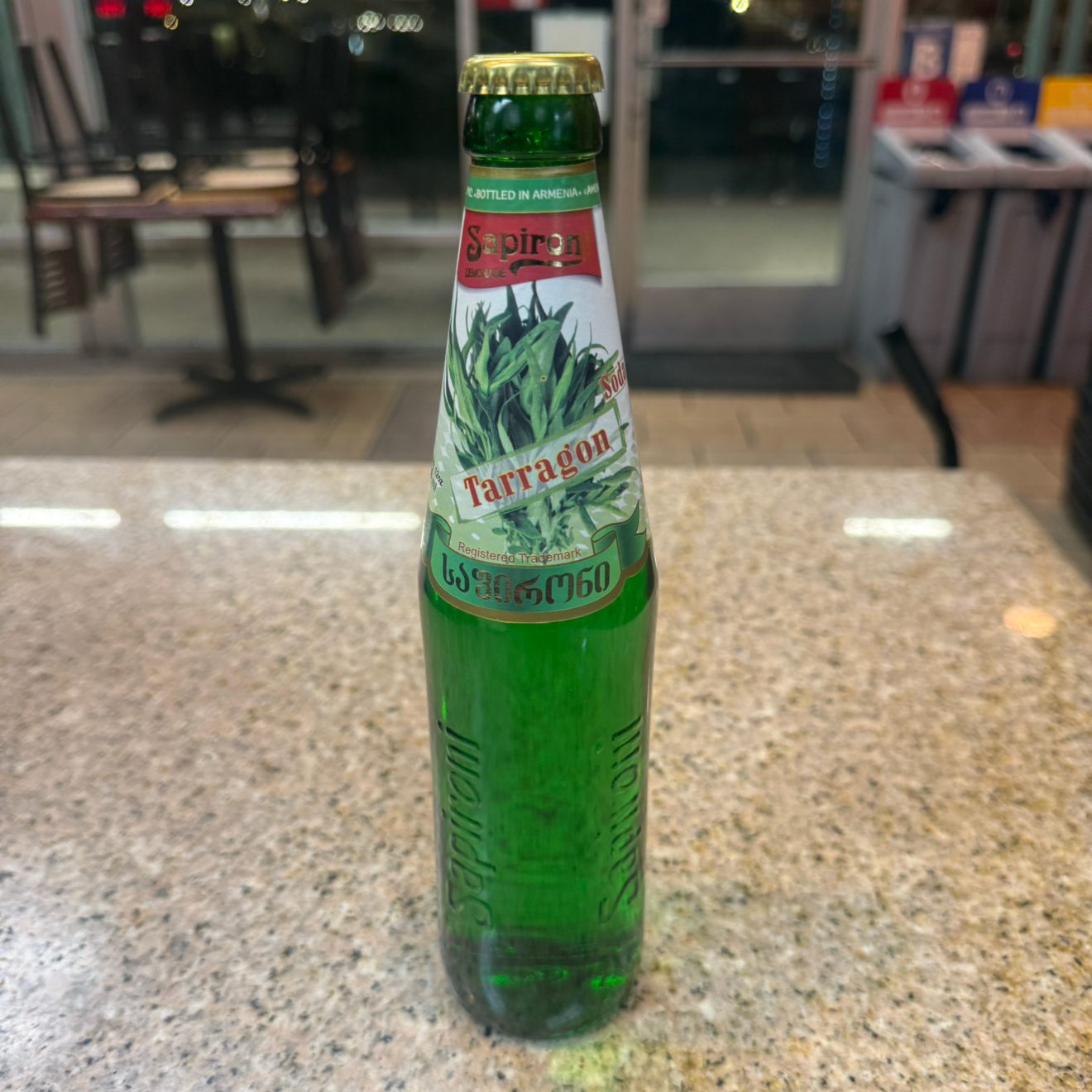Imported Tarragon Soda.